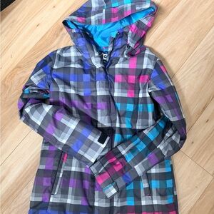 Roxy Multicolor Plaid Ski Jacket